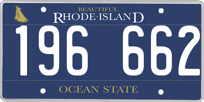 RI license plate 196662