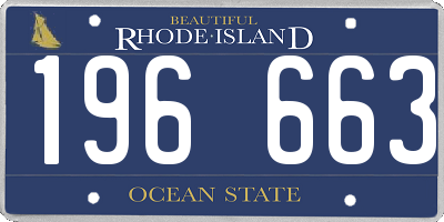 RI license plate 196663