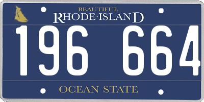 RI license plate 196664