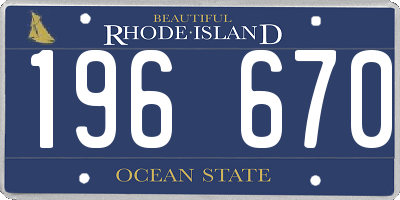 RI license plate 196670