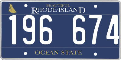 RI license plate 196674