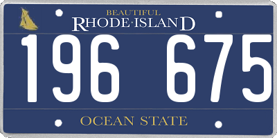 RI license plate 196675