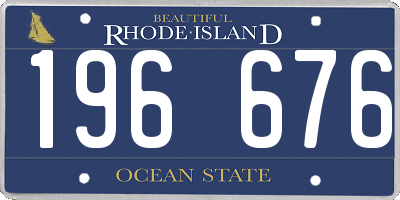 RI license plate 196676