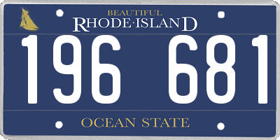 RI license plate 196681