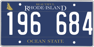 RI license plate 196684