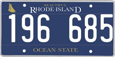 RI license plate 196685