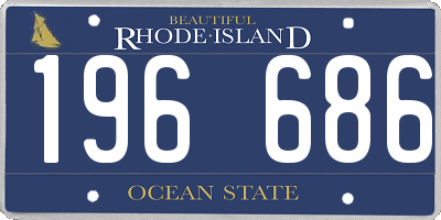 RI license plate 196686