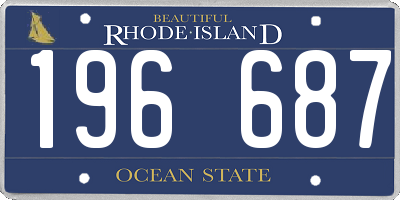 RI license plate 196687