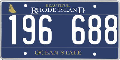 RI license plate 196688