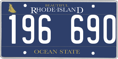 RI license plate 196690