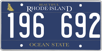 RI license plate 196692