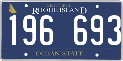 RI license plate 196693