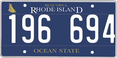 RI license plate 196694