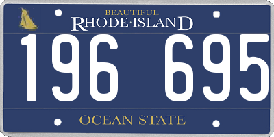 RI license plate 196695