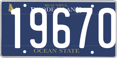 RI license plate 19670