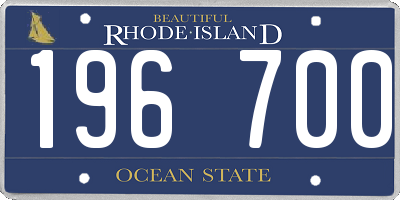 RI license plate 196700