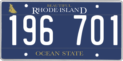 RI license plate 196701