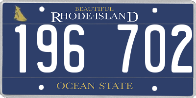 RI license plate 196702