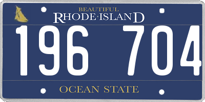 RI license plate 196704