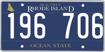 RI license plate 196706