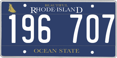 RI license plate 196707