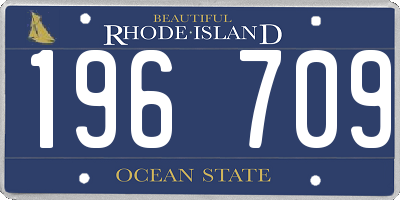 RI license plate 196709