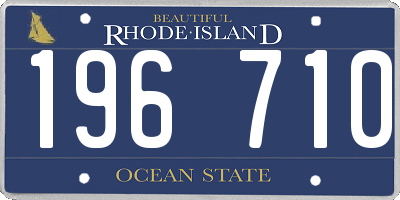 RI license plate 196710