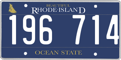 RI license plate 196714
