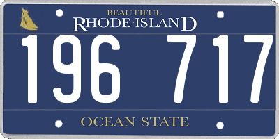 RI license plate 196717