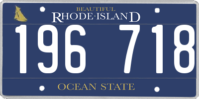 RI license plate 196718