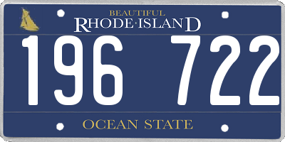 RI license plate 196722
