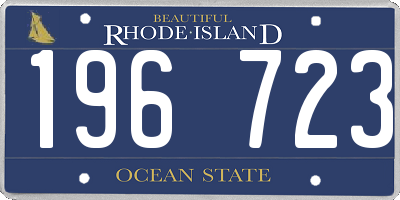 RI license plate 196723