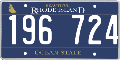 RI license plate 196724