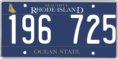RI license plate 196725