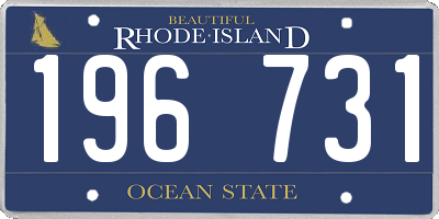 RI license plate 196731