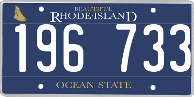 RI license plate 196733