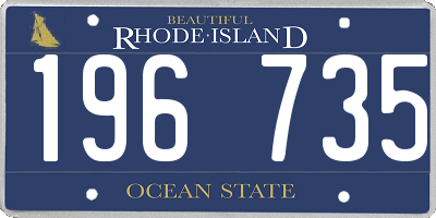RI license plate 196735
