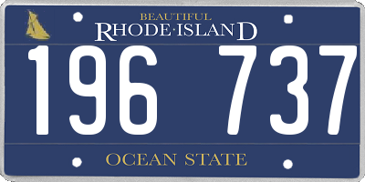 RI license plate 196737