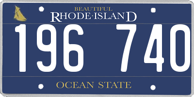RI license plate 196740