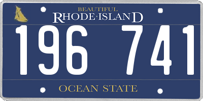 RI license plate 196741