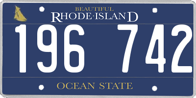 RI license plate 196742