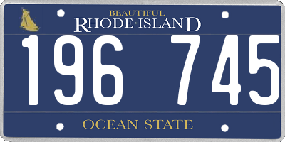 RI license plate 196745