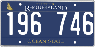 RI license plate 196746