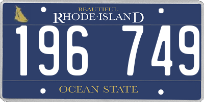 RI license plate 196749