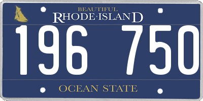 RI license plate 196750