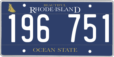 RI license plate 196751