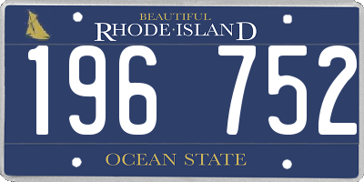RI license plate 196752