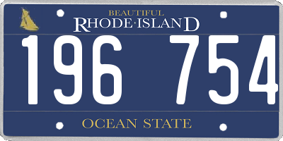RI license plate 196754