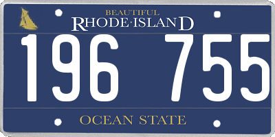 RI license plate 196755