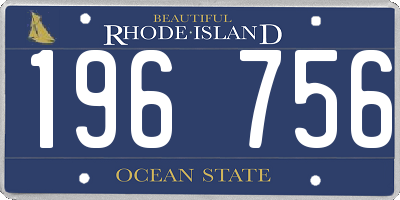 RI license plate 196756